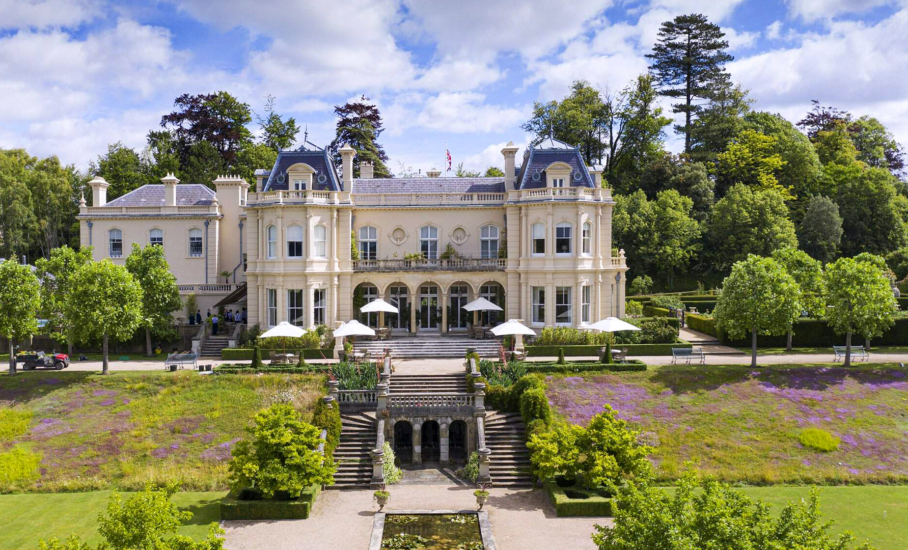 Aerial view of Beaverbrook Hotel in Surrey.
