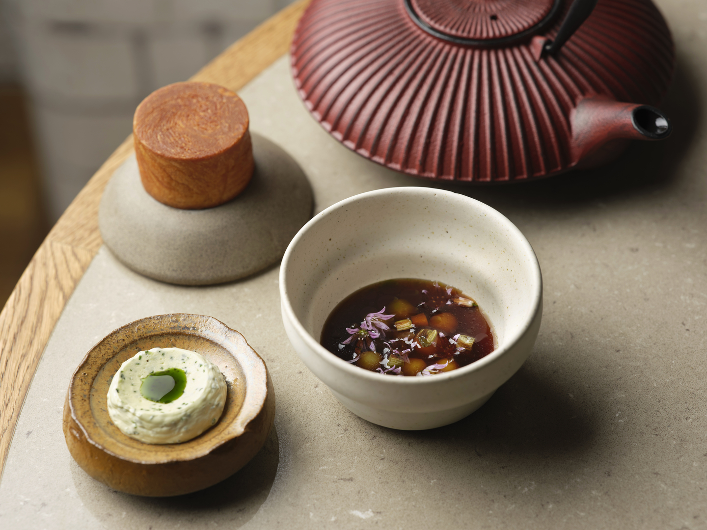 A delicate onion broth at Skof
